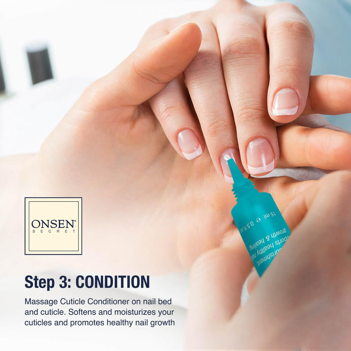 Onsen Secret Japanese Nail Care Kit - Cuticle Oil Serum | Nail Buffer and Shine Kit - Strengthening & Shining - Spa-Quality Manicure w/Organic Ingredients - Long-Lasting Shine - Easy & Safe, 1pk
